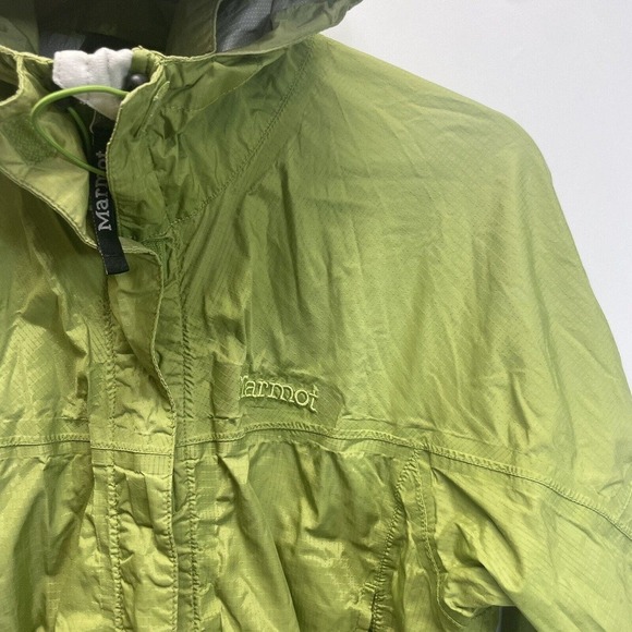 Marmot Jacket Womens Small Green Nylon Full Zip Hooded Coat Windbreaker Pockets - Picture 3 of 11